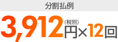 3,912円(税込)×12回