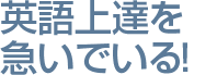 英語上達を急いでいる